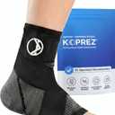 Koprez Plantar Fasciitis Sleeve - Plantar Fasciitis Relief, Plantar Fasciitis Socks, Ankle Compression Sleeve, Ankle Support for Women, Plantar Fasciitis Brace, Ankle Sleeve, Ankle Support Men (Large, Black)