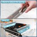 2PCS Kitchen Stove Counter Gap Covers, Stainless Steel Gap Cover, Cooktop Trim Kit, Stove Gap Guards, Oven Gap Filler, Heat Resistant & Effectively Protect Stove Gap Filler(13.8"-27.5" Silver)