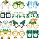 24 Pcs Golf Themed Party Paper Eyeglasses Photo Booth Props Colorful Novelty Golf Ball Cart Paper Glasses Decorations for Adult Ball Sports Theme Birthday Party Decoration