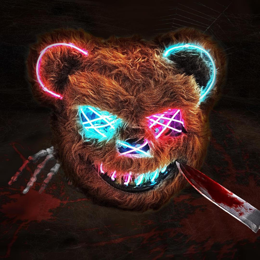 Halloween Purification Mask, Easter Bear/Rabbit Mask Hacker Anonymous V/Costume Party Role Playing Easter Animal Toys
