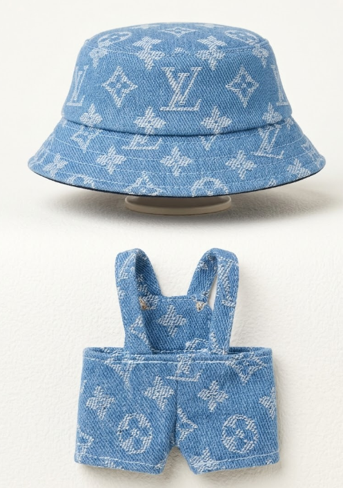 XlErgozylum Thicker 17cm Clothes and Hat (No Doll) Adorable Fashion Outfit, Dress Up Accessories Suit for Mini Dolls Light Blue