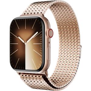 LULULOOK Band Compatible with Apple Watch 49/46/45/44/42/41/40/38mm, Stainless Steel Milanese Mesh Loop Magnetic Clasp iWatch Band for Apple Watch Ultra 3/2 Ultra Series 10 9 8 7 6 5 4 3 2 1 SE2 SE