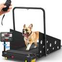 CIIHI Dog Treadmill for Medium Small Dogs - 265lbs Weight Capacity Pet Running Machine with 360 Rotatable Display - 2 in 1 Treadmill for Pet Fitness with Move Wheels and Remote Control