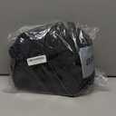 BAGSMART Travel Toiletry Bag with Removable Partition, Puffy Water-resistant Fabric Hanging Organizer for Full-Size Toiletries, Accessories, Black (Large)