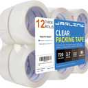 JARLINK Clear Packing Tape (12 Rolls), Heavy Duty Packaging Tape for Shipping Packaging Moving Sealing, 2.7mil Thick, 1.88 inches Wide, 60 Yards Per Roll, 720 Total Yards