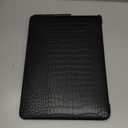 KEROM Compatible with MacBook Air 13 inch Case 2017-2010 Release A1369 A1466, Crocodile Skin Alligator Skin PU Leather Hard Shell Case & Keyboard Cover for Mac Air 13 2010-2017 (Older Version), Black