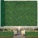 Artificial Boxwood Roll,71x144 in(72 sqft) UV-Anti Faux Ivy Grass Wall Backdrop for Balcony Privacy, Fake Grennery Wall Decor for Garden, Patio, Backyard