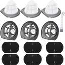 2033 Vacuum Filter for Bissell Featherweight Stick Lightweight Bagless Vacuum 20331 20333 20334 20336 20339 2033M,6 Mesh Filters and 6 Foam Filters, Replace part# 1611508
