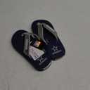 FOCO Womens NFL Team Logo Sequin Strap Sandals Flip Flops (5-6)