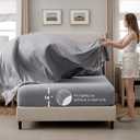 Bedsure Queen Comforter Set Grey - Bed in a Bag Queen Size Bedding 7 Pieces, GentleSoft Pintuck Bed Set Gift for Family, All Season Down Alternative Comforter with Sheets, Pillowcases & Shams