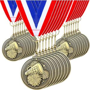 Remuuly 30 Pcs Gold Medals Bulk 2'' Basketball Soccer Baseball Volleyball Football Lacrosse Kickball Cheer Bowling Trophy Medals for Awards for Sports Participation Winner Gift