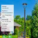 LED Post Top Light ETL Listed 60W 48W 36W Adjustable Outdoor Pole Lights with Photocell IP65 Waterproof Post LED Fixture 5000K for Garden Yard Street Lighting