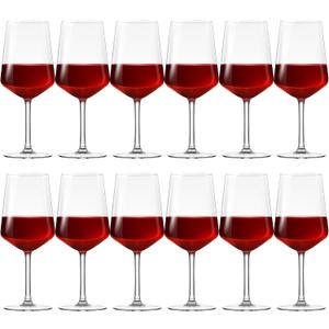 Unbreakable Acrylic Wine Glasses with Stem, 19 oz Plastic Wine Glasses Reusable Clear Goblet for Outdoor Drinking, Pool, Travel, Camping or Picnic Gift Supplies(Set of 12,Square)