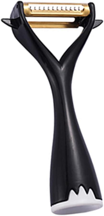 Ciieeo 2-in-1 Multifunctional Vegetable Peeler Grater with Ergonomic Handle Compact Stainless Steel Kitchen Gadget for Peeling Slicing Julienning Fruits and Veggies