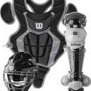 WILSON C200 Youth 3-Piece Catcher's Gear Set (Black)
