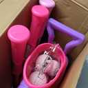 Liberry Toddler Golf Set for 1 2 3 4 Years Old, Upgraded Kids Golf Cart with Unique Shoulder Strap Design, Indoor and Outdoor Golf Toys Christmas Gift for Boys Girls (Pink)