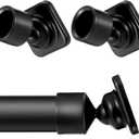 Newtay 2 Sets Angled Shower Rod Mount for Sloped Walls Angled Wall Bracket for 25 mm Shower Bar Low Cost Solution , Black 