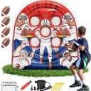 6FT Giant Inflatable Football Target Toss Game - Fun Indoor & Outdoor Yard Games for Kids & Adults, Football Party Throwing Games, Carnival Games, Camping & Tailgate Lawn Activities