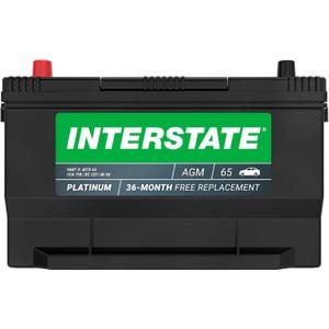 Interstate Batteries Automotive Battery 12V 68Ah (Group Size 65) 750CCA SLI AGM Auto Battery Replacement for Cars, SUVs, Sedans, Trucks (MTX-65)