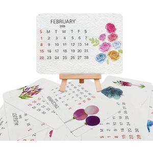 Eco-Friendly Plantable Seed Calendar 2026 - Biodegradable Monthly Planner with Wildflower, Herb & Fruit Seeds for Homes to Live In, Garden & Decor,Adding Nature