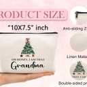 kdqua Grandma Gifts Makeup Bag, Best Grandma Gifts for Christmas from Grandkids, Oh Honey I am That Grandmother Cosmetic Bags Zipper Pouch Travel Organizer Toiletry Bag