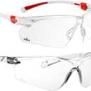 NoCry Safety Glasses with Clear Anti Fog Scratch Resistant, UV Protection & Lightweight Safety Glasses with ANSI Z87.1 Rated, Clear, Scratch Resistant