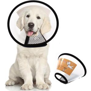 Plastic Pet Recovery Collars & Cones for Dogs and Cats After Surgery Adjustable Dog Neck Cone Surgical Elizabeth E-Collar Prevent Biting and Stop Licking Wound (L) (L (Neck: 13.5-15.5 in))
