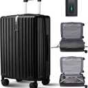 Airback Carry On Luggage Expandable With Vacuum Compression And Pump, Airline Approved Luggage, Vacpack Bag with Anti Theft Lock, Water Resistant, Carry-on Suitcase Suitable for Men and Women