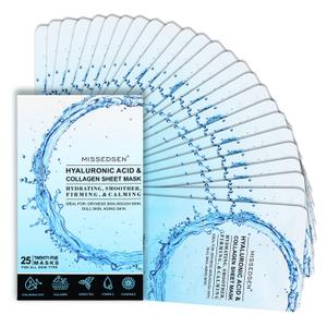 Collagen Face Mask Skincare For Women Hyaluronic Acid Moisturizing Firming Calming Hydrating Pore Treatment Anti-Aging of Different Ages and Skin Types Urban Beauty Secret 25 PCS (1 Fl Oz (Pack of 25))