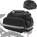Coolrunner Panniers Bike Bags Bike Rear Rack Bag Bicycle Trunk Bag 27L Bicycle Rack Rear Bag with Rain Cover Bike Saddle Bag for Grocery Shopping Commuter Travel Outdoor Cycling Trip