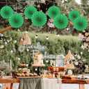 2 x Green Party Decorations,Green Paper Decorations For Party,Tennis Party Decorations Party Paper Fans Bulk 12in,Graduation Decoration Classroom Decor,St Patrick'S Day Decortions 30 Color Diy Set Green