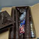 3 Pack Birch Tree with LED Lights 4FT 5FT 6FT, Black Prelit Christmas Tree Set, Lighted Artificial Trees for Indoor Outdoor Christmas Wedding Party Decorations (Brown)