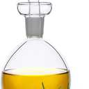 HAIZEEN 5 oz / 150 ml No Funnel Needed Olive Oil & Vinegar Dispenser Glass Cruet Decanter for Kitchen, Lab glassware seal handicraft Keeps Fresh Longer
