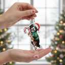 Bernedoodle Christmas Ornament | Bernedoodle Hugging Candy Cane Ornament 2D Flat Acrylic Ornament | Christmas Tree Decoration, Gifts for Dog Lovers 2025