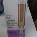 Conair Double Ceramic 1 -Inch Curling Iron, 1 -Inch Barrel Creates Soft Waves & Curls, Hair Curler for Use on Medium & Long Hair, White/Rose Gold