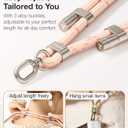 TORRAS Phone Lanyard Crossbody with 2 Phone Tabs, Adjustable Anti Theft Phone Strap for All Phones, Premium Metal Buckles, Skin-Friendly, Universal Cell Phone Neck lanyard for Women and Men, Pink