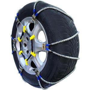 Set Of 2 Steel Cable Snow Chains, Tire Snow Chains For Pickup Truck Tires, Passenger Cars, Suvs And Light Trucks, Z Type, Silver Color Tire Chains For Tires (ALZ-729L)