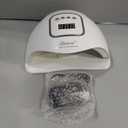 UV Gel Nail Lamp,150W UV Nail Dryer LED Light for Gel Polish-4 Timers Professional Nail Art Accessories,Curing Toe Nails (White)