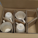 GBHOME Ceramic Coffee Mugs Set of 6, 12oz Stoneware Coffee Mugs Set For Dad Mom Women MEN, Light Weight Coffee Cups for Latte/Tea/Beer/Hot Cocoa, Dishwasher & Microwave Safe, Cappuccino