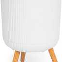 SereneLife Freestanding Towel Warmer Bucket  18" Hot Towel Warmer with Legs for Bathroom & Spa, 12L Capacity, Built-In Timer, Aroma Discs & LED Indicator, Fits One Towel or Robe, Gray