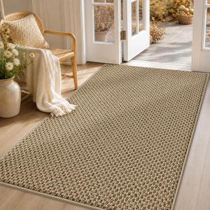 COSY HOMEER Door Mat Non-Slip Entryway Rugs Dirt Trapper, 36"x60", Beige