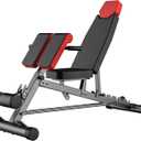 Finer Form Multi-Functional FID Weight Bench for Full All-in-One Body Workout  Hyper Back Extension, Roman Chair, Adjustable Ab Sit up Bench, Incline Decline Bench, Flat Bench