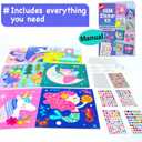 EZCRA Easy Arts and Crafts for Kids - Fun Gem Sticker Kit - 8 Unicorn Princess Themes, 990+ Stickers - Gem Art for Kids - Diamond Art Kits - Gifts for Girls Ages 3-8