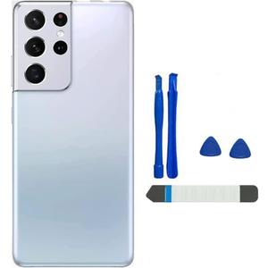 Phantom Sliver for Samsung Galaxy S21 Ultra Back Glass Cover Waterproof Housing Door with Camera Glass Lens and Tape Parts Replacement for Samsung Galaxy S21 Ultra 5G + Tools Phantom Sliver for Samsung Galaxy S21 Ultra Back Glass Cover Waterproof Housing Door with Camera Glass Lens and Tape Parts Replacement for Samsung Galaxy S21 Ultra 5G + Tools