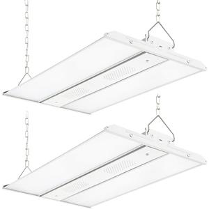 (2 Pack) LED high Bay Shop Light 220W 30800 Lumens 5000K 100-277V Dimmable, Commercial Linear Bay Lights for Warehouse Workshop Supermarket Stadium, Power Tunable 220W/165W/110W, 2FT