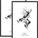 Yaetm 16x24 Poster Frame Black Set of 2, Solid Wood Frame 16 x 24 for Pictures, Posters & Art Prints, Horizontal and Vertical Wall Mount (2 pack, Anthracite Black)