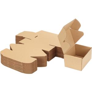 MEBRUDY 6x4x3 Inches Shipping Boxes Pack of 50, Small Corrugated Cardboard Box for Mailing Packing Literature Mailer (Brown)