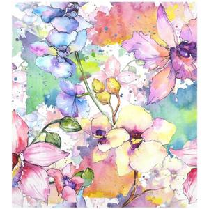 Watercolor Wildflower Dishwasher Magnet Cover Panel Decal Colorful Spring Refrigerator Floral Magnetic Cover Fridge Appliance Magnet Decal Sheet Reusable Magnetic Dishwasher Covers 26 X 23 Inch