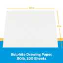 Sax Pen and Ink Sulphite Drawing Paper, 80 lb, 9 x 12 Inches, White, 100 Sheets