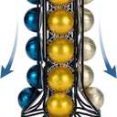 FlagShip Vertuo Pod Holder Coffee Pod Carousel Stand Storage for Nespresso Vertuoline, Small Size 360-Degree Rotation Wire Metal Black (20 Pods Capacity)